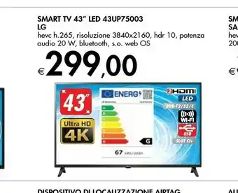 Bennet LG Smart Tv 43 Led 43UP75003 offerta
