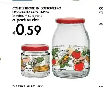 Bennet Contenitore In Sottovetro Decorato Con Tappo offerta