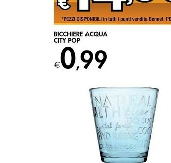 Bicchiere Acqua City Pop