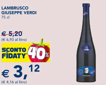 Esselunga LAMBRUSCO GIUSEPPE VERDI 75 cl offerta