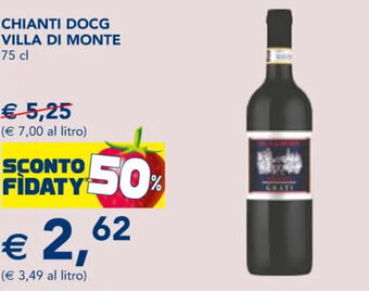 Esselunga CHIANTI DOCG VILLA DI MONTE 75 cl offerta