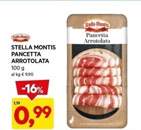 DPiù Stella montis pancetta arrotolata offerta