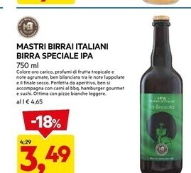 DPiù Ipa mastri birrai italiani birra speciale offerta