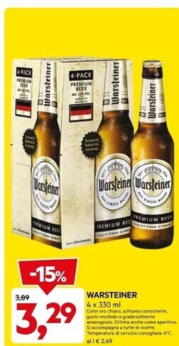 Warsteiner 4 x 330 ml