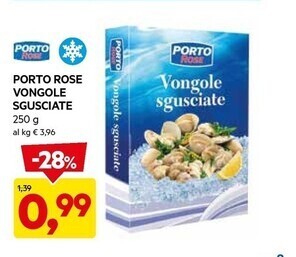 DPiù Porto rose vongole sgusciate offerta