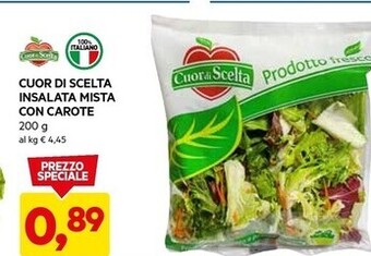 DPiù Cuor di scelta insalata mista con carote offerta