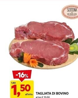 DPiù Tagliata di bovino offerta