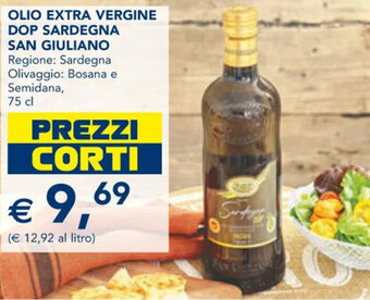 Esselunga OLIO EXTRA VERGINE DOP SARDEGNA SAN GIULIANO 75 cl offerta