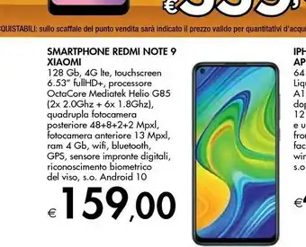 Bennet Xiaomi Redmi Note 9 16,6 Cm (6.53") 4 GB 128 GB Doppia SIM 4G USB Tipo-C Verde 5020 MAh offerta