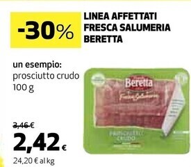 Coop Beretta linea affettati fresca salumeria offerta