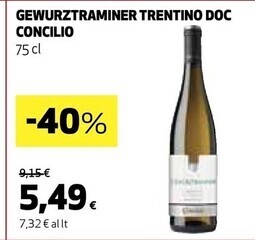 Coop Concilio gewurztraminer trentino doc offerta