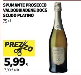 Coop Spumante prosecco valdobbiadene docg scudo platino offerta