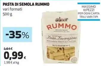 Coop Rummo pasta di semola offerta