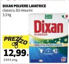 Coop Dixan polvere lavatrice offerta