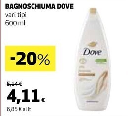 Coop Dove bagnoschiuma offerta