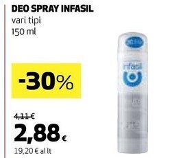 Coop Infasil deo spray offerta
