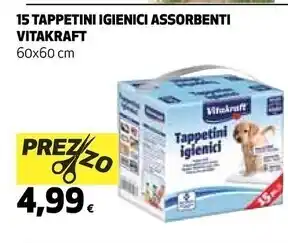 Coop Vitakraft 15 tappetini igienici assorbenti offerta