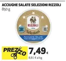Coop Rizzoli acciughe salate selezioni offerta