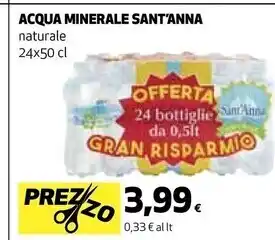 Coop Sant'anna acqua minerale naturale offerta