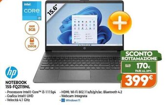 Expert hp NOTEBOOK 15S-FQ2119NL offerta