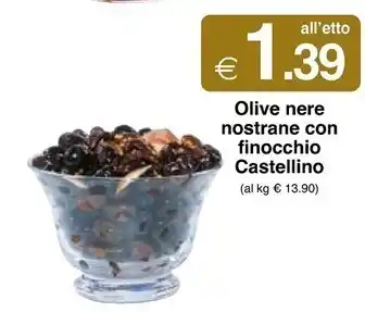 Castellino olive nere nostrane con finocchio