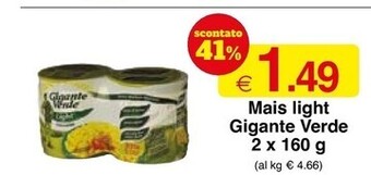 Sì con te Gigante verde mais light offerta