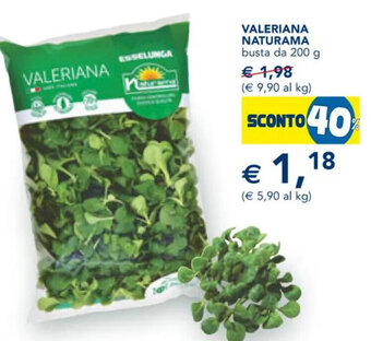 Esselunga VALERIANA NATURAMA busta da 200 g offerta