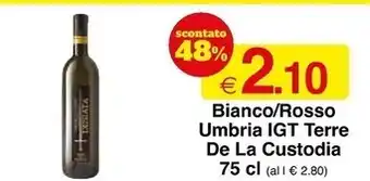 Sì con te Terre de la custodia bianco umbria igt offerta