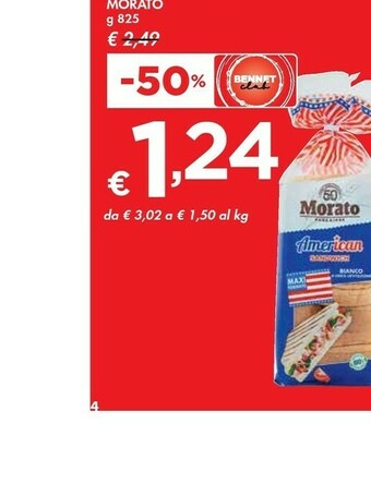 Bennet Morato Pane & Idee - American Sandwich Classico 825 G(ml) offerta