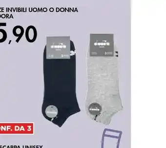 Bennet Diadora Calze Invibili Uomo O Donna offerta
