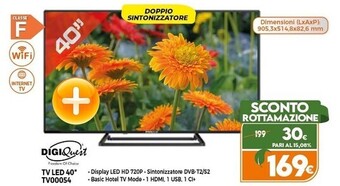 Expert Digiquest tv led 40 tv00054 offerta
