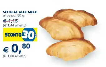 Esselunga SFOGLIA ALLE MELE al pezzo, 80 g offerta