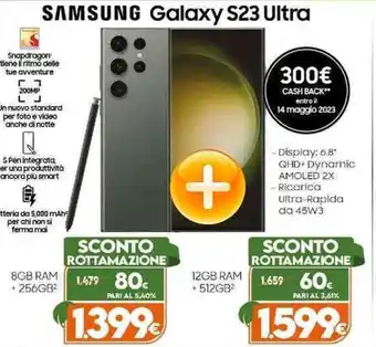 Expert SAMSUNG Galaxy S23 Ultra 8GB RAM offerta