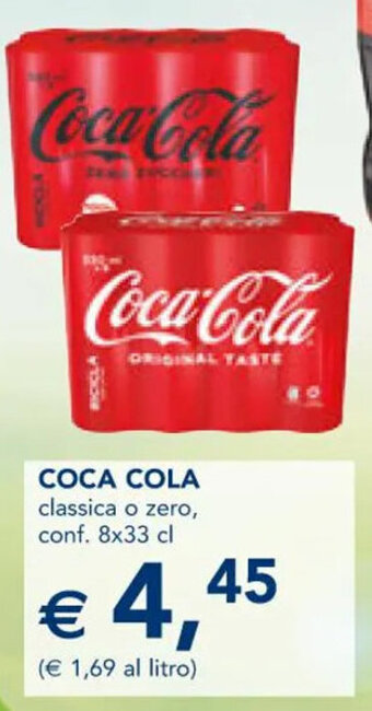 Esselunga COCA COLA classica o zero, conf. 8x33 cl offerta