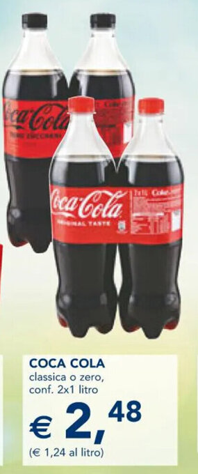Esselunga COCA COLA classica o zero, conf. 2x1 litro offerta