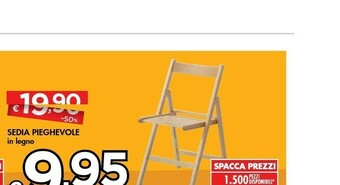 Bennet Sedia Pieghevole In Legno offerta