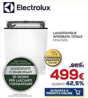 Euronics LAVASTOVIGLIE INTEGRATA TOTALE EES47320L offerta