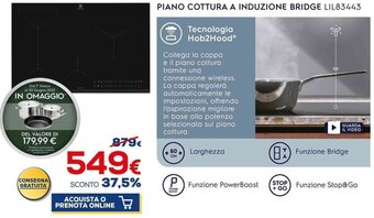 Euronics Electrolux PIANO COTTURA A INDUZIONE BRIDGE LIL83443 offerta