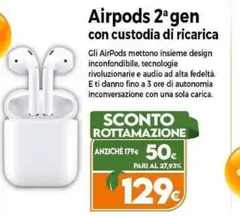 Expert Airpods 2¹ gen con custodia di ricarica offerta
