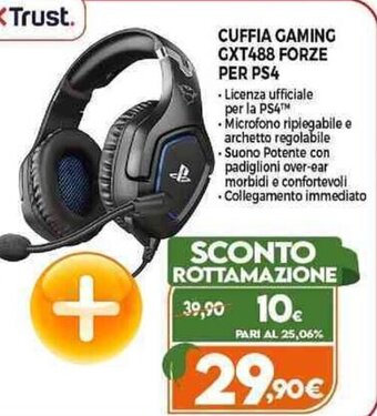 Expert CUFFIA GAMING GXT488 FORZE PER PS4 offerta