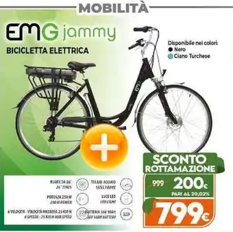 Expert EMG jammy BICICLETTA ELETTRICA offerta