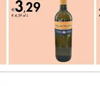 Bennet Porta vinaria Muller Thurgau Igt offerta