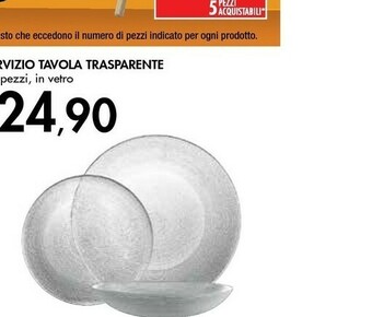 Bennet Servizio Tavola Trasparente offerta