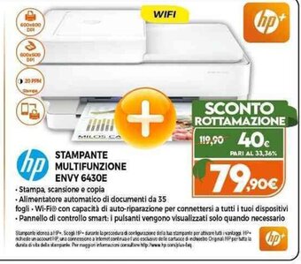 Expert hp STAMPANTE MULTIFUNZIONE ENVY 6430E offerta