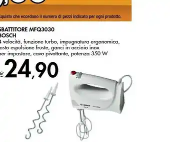 Bennet Bosch MFQ3030GB Sbattitore Sbattitore Manuale Bianco 350 W offerta