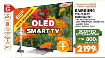 Expert SAMSUNG TV OLED 4K 65" QE65S95BATXZT offerta