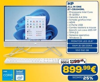 Euronics HP ALL IN ONE 27-CB1040NL offerta