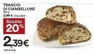 Coop Trancio Di Ciambellone offerta