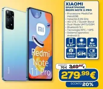 Euronics XIAOMI SMARTPHONE REDMI NOTE 11 PRO offerta