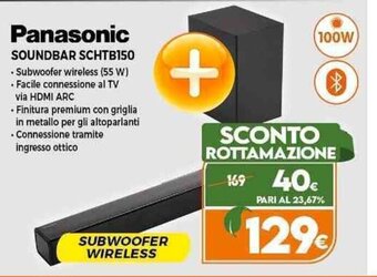 Expert Panasonic SOUNDBAR SCHTB150 offerta